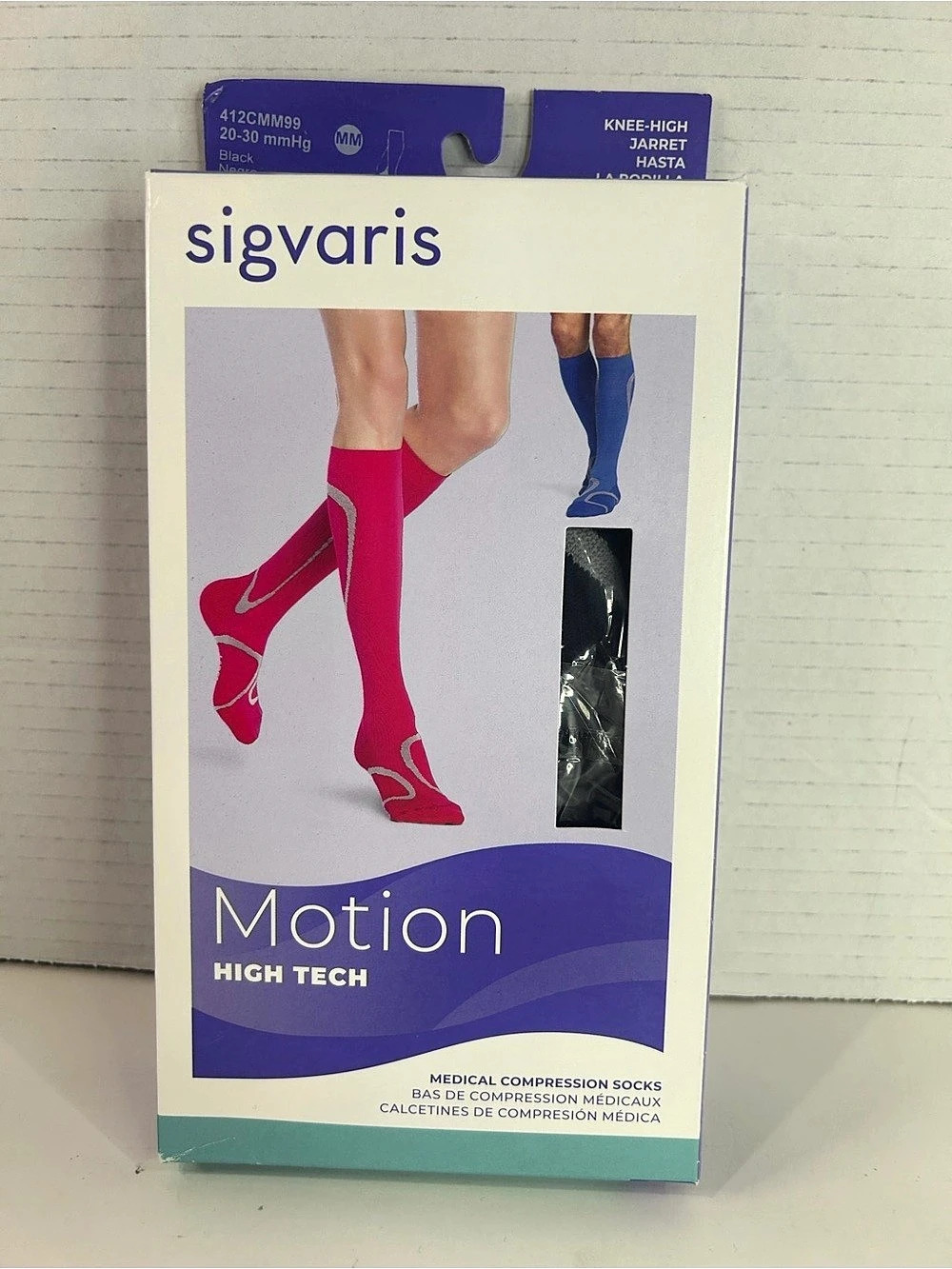 sigvaris Motion High Tech 20-30 mmHg Compression Socks Compression Socks Black